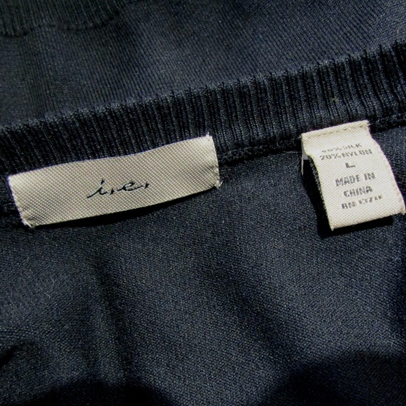 NEW i.e. Black Silk Blend Cardigan Size L - Picture 4 of 5